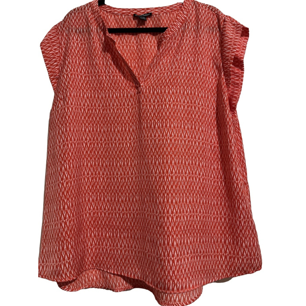 EUC Women's Hilary Radley Top Size XXL Red White